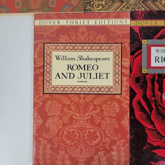 Vintage 1990's Lot of 5 William Shakespear Dover Thrift Editions Book Paperback - Picture 5 of 10